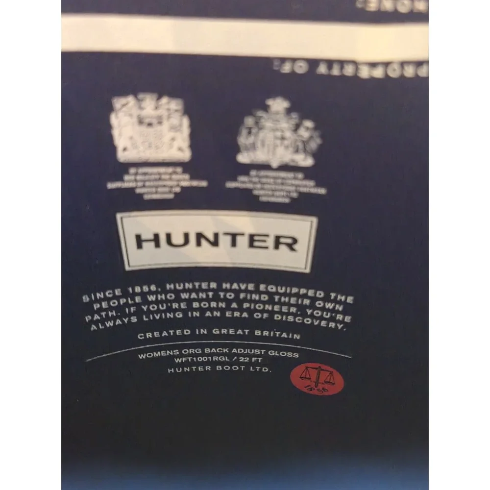 Hunter Org Wms Tall Rain Boots Melody Back Ad Gloss Rubber WP Wellies 9 NEW $190